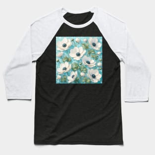 Anemone Flowers Baseball T-Shirt